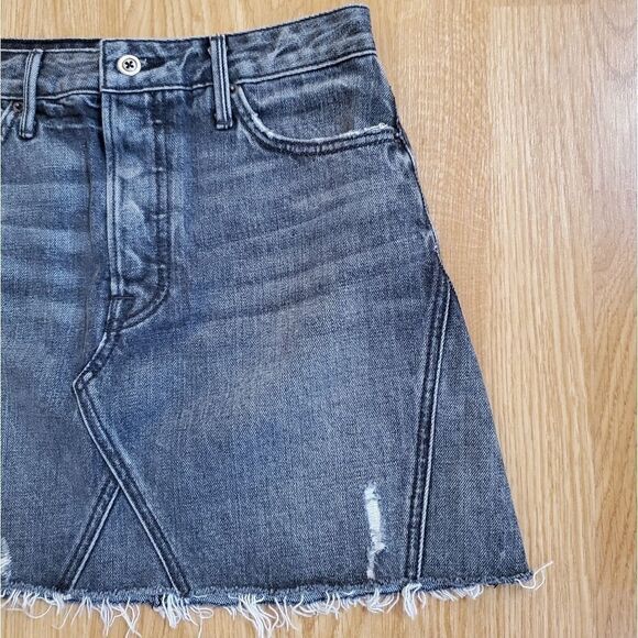 GRLFRND Eva A-Frame Gusset Denim Skirt Size 25 - Picture 4 of 14